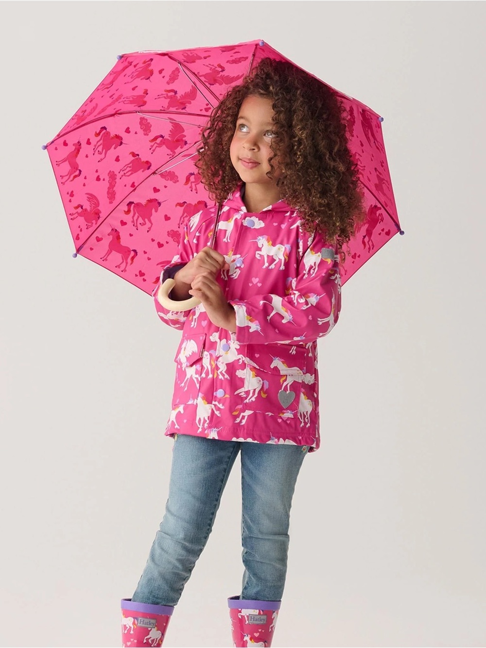 Hatley Kids Pink Unicorn Rain Jacket